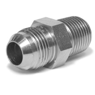 Raccordo tubo flessibile crimpato Parker, connettore A: 37° Flare Maschio, B: NPT maschio