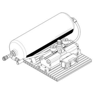 Regolatore/booster pneumatico Festo DPA-63-10-CRVZS10, attacco KD4, QS-12, Silenziatore