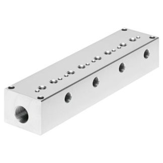 Blocco di distribuzione Festo MRS-4, filettatura G 3/8, Lega di alluminio battuta