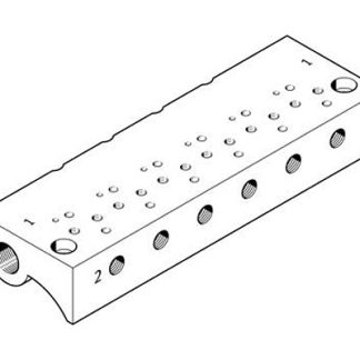 Manifold Festo MHA1-P4-2-M3, 4 stazioni, filettatura Metrico M3, Lega di alluminio
