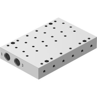 Base manifold, 6 stazioni, filettatura G 1/8 - M5, Lega di alluminio