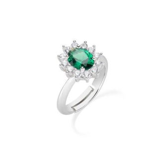 Royal Lady Green Zircon Ring