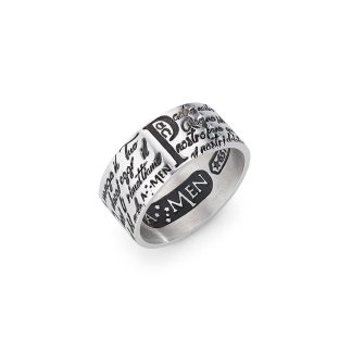 Our Father Italian Cursive Ring
