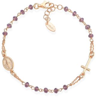 Bracciale Amen Rosario Cristalli Rosè