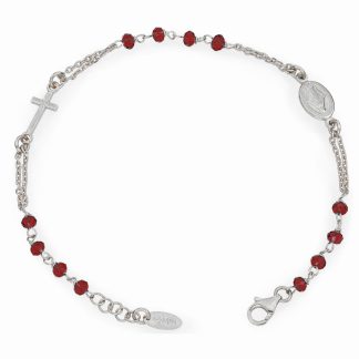 Bracciale Amen Rosario Cristalli rossi
