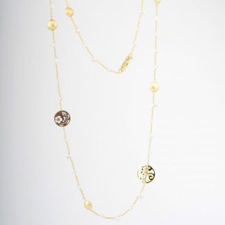 Sunflower Italian Cameo Necklace