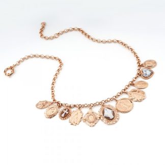 Necklace with Italian Cameo Sacred Pendants