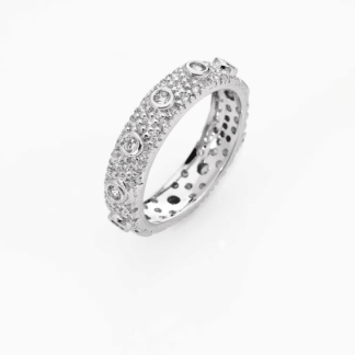 Amen Rosary Ring Pavè Zircons