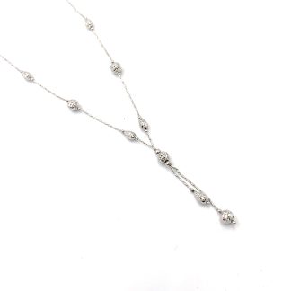 White Gold Half Lace Necklace