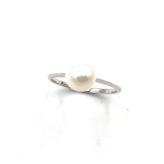 Miluna Pearl Solitaire Ring