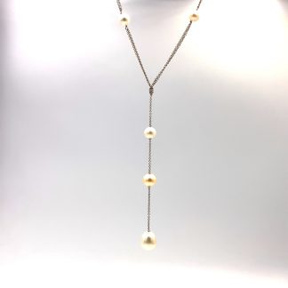 Nimei Pearl and Gold Necklace