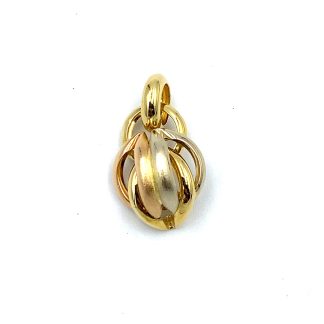 Two-Tone Gold Knot Pendant