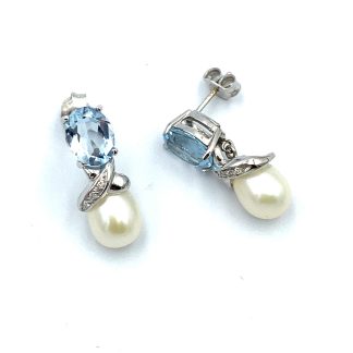 Miluna PER432 White Gold Earrings