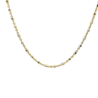 Two-tone gold chain necklace