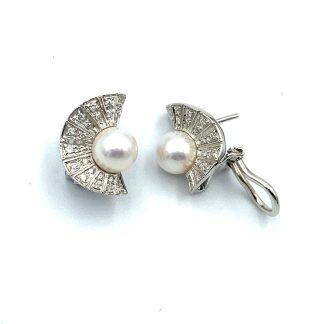 Nimei PER403 White Gold Earrings