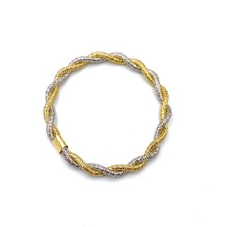Bracciale Elastico Bicolore  Oro