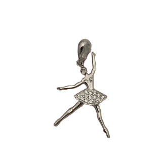 White Gold Ballerina Pendant