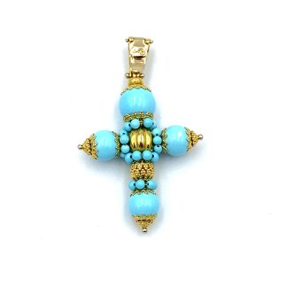 Turquoise Cross Pendant