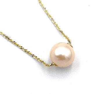 Nimei Two-Tone Gold and Pearl Necklace