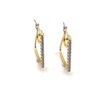 Yellow Gold Zircon Earrings