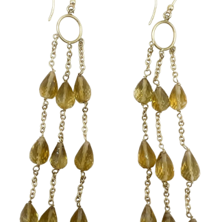 Yellow Topaz Drop Earrings