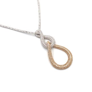 Two-tone choker necklace