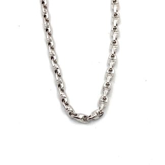 White Gold Tubular Chain