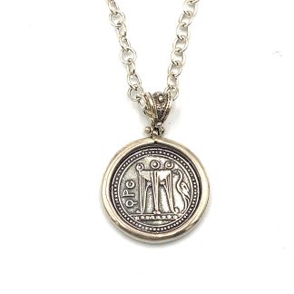 Gold Art Stater Coin Necklace