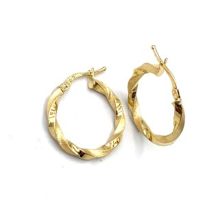 Intertwined Hoop Earrings in Yellow Gold