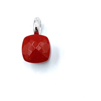 White Gold and Coral Pendant