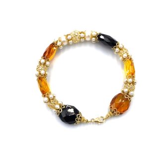 Bracciale Oro Ambra e Perle