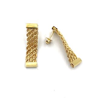 Yellow Gold Rope Earrings