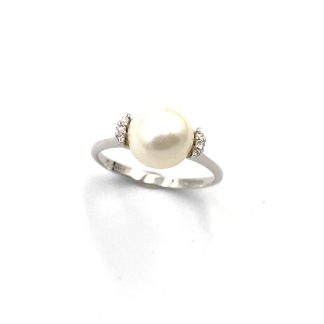 Miluna Ring with Pearl and Diamonds