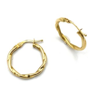 Yellow Gold Circle Earrings
