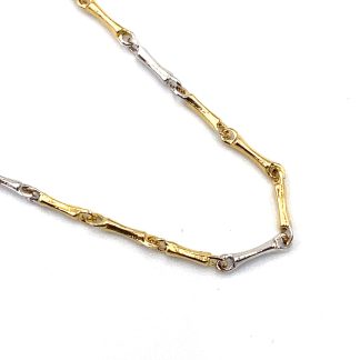 Collana Catena Tubolare Bicolore