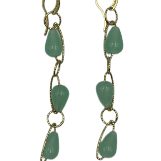 Rebecca Tulipe Green Earrings