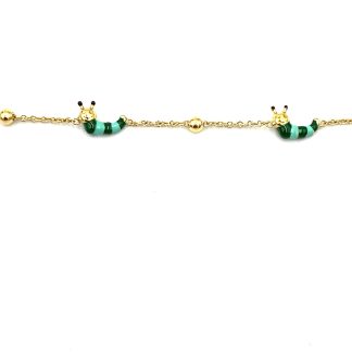 Caterpillar Girl Yellow Gold Bracelet