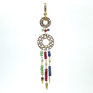 Hang Yellow Gold and Precious Stones