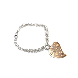 Bracciale Argento Pendente Cuore
