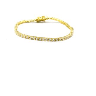 Bracciale Tennis Argento Dorato 3 mm