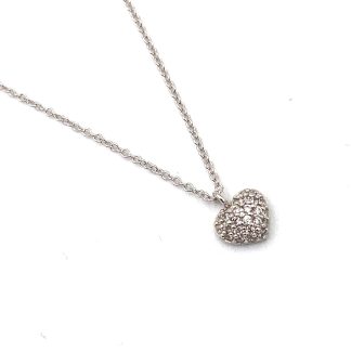 White Gold Heart Necklace