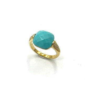 Anello Turchese Oro Giallo