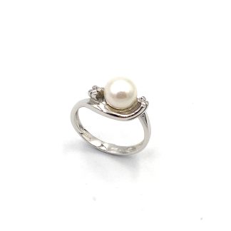 Nimei Pearl Ring White Gold