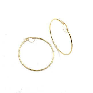 Large Hoop Earrings in Yellow Gold