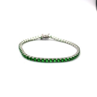 Bracciale Tennis Argento Zirconi  Colorati 3 mm