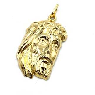 Holy Face Pendant in Yellow Gold