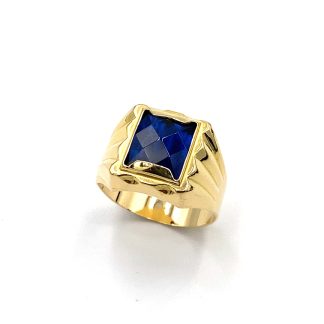 Blue Zircon Men's Ring