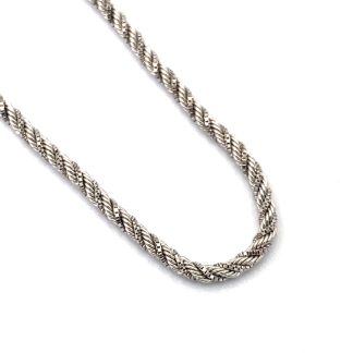 White Gold Rope Necklace