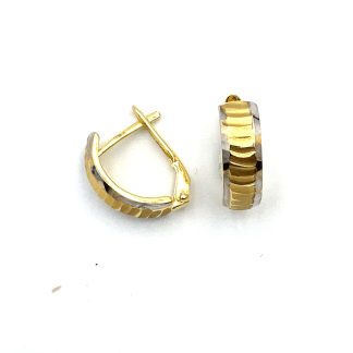 Two-tone gold earrings