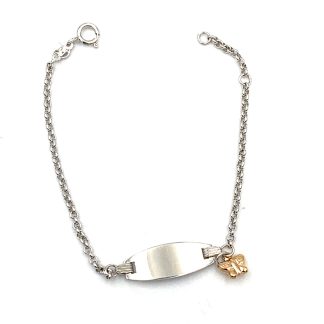 Yellow Gold Bracelet for Baby with Butterfly